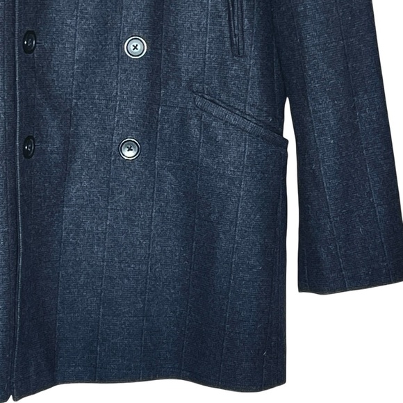 Banana Republic Classic Mid Length Wool Blend Peacoat Charcoal Gray Women’s M - Picture 5 of 12